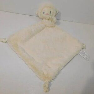 Kellytoys Cream Lamb Sheep Rattle Security blanket Polka dots Lovey nunu Baby